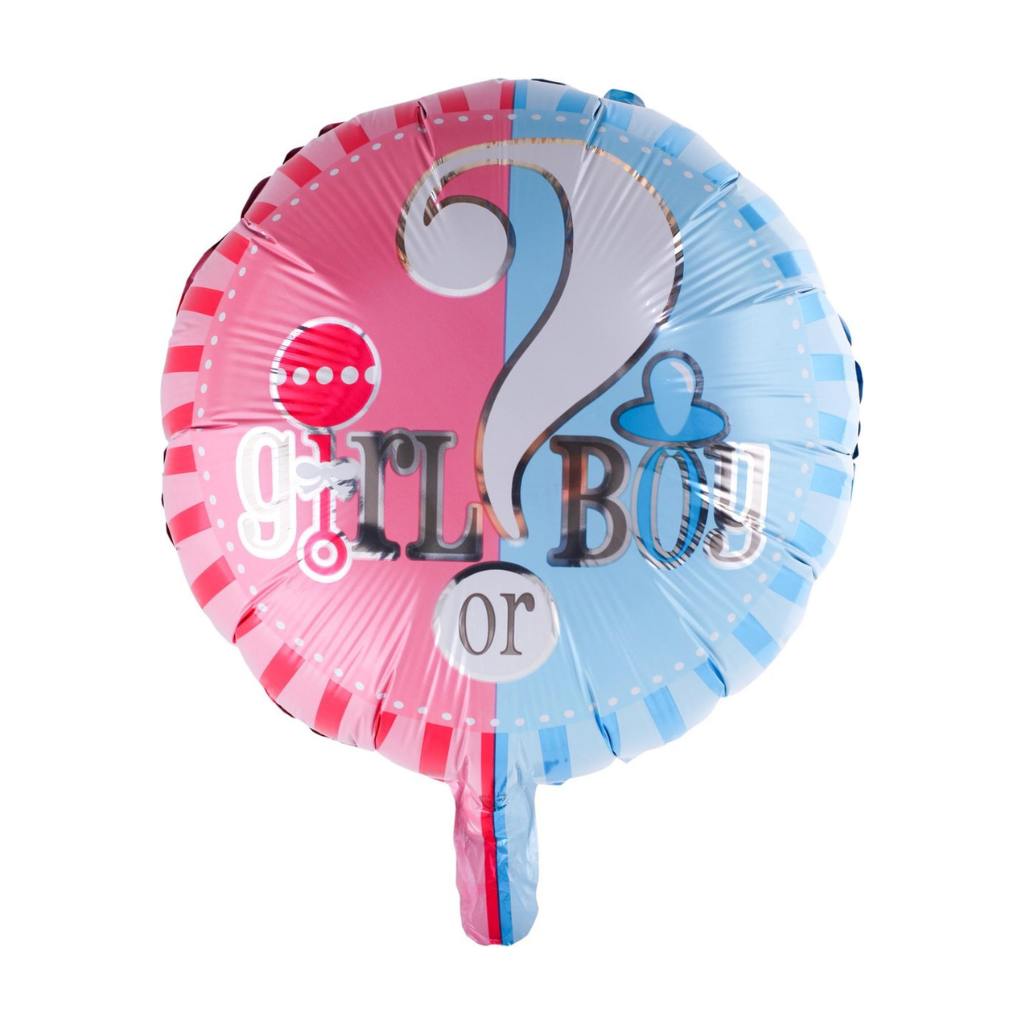 Gender reveal party set with setup guide