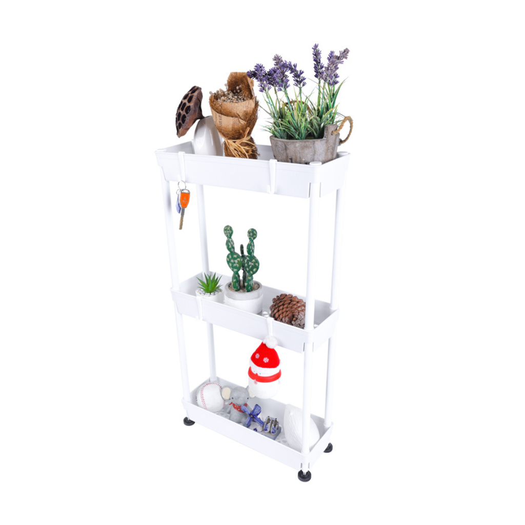 3-tier metal utility rack