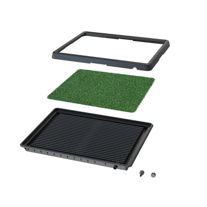 Artificial Grass Dog Toilet with Drain Pipe and Removable Tray 50x64 cm