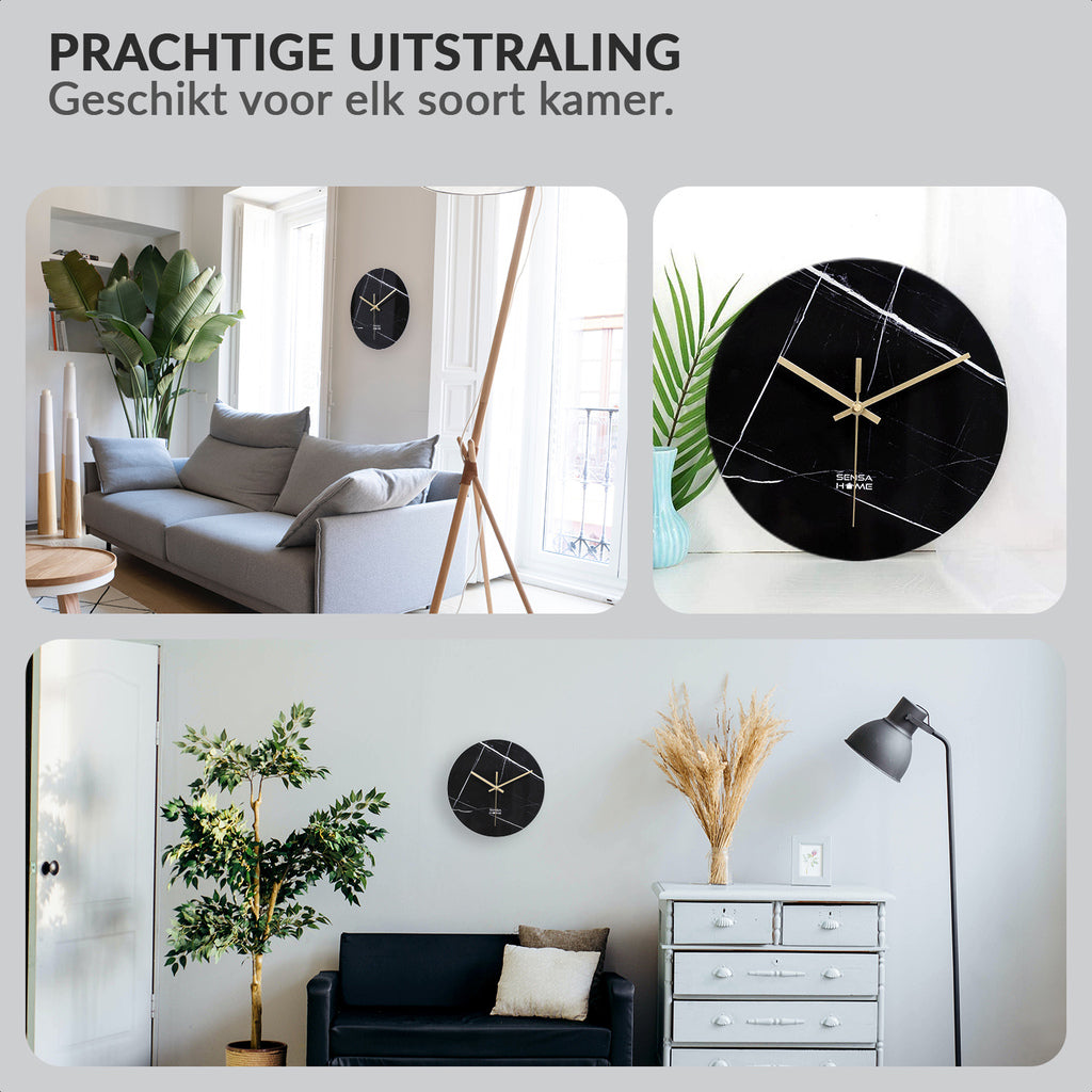 Wall clock Calacatta in marble look Ø 30 cm