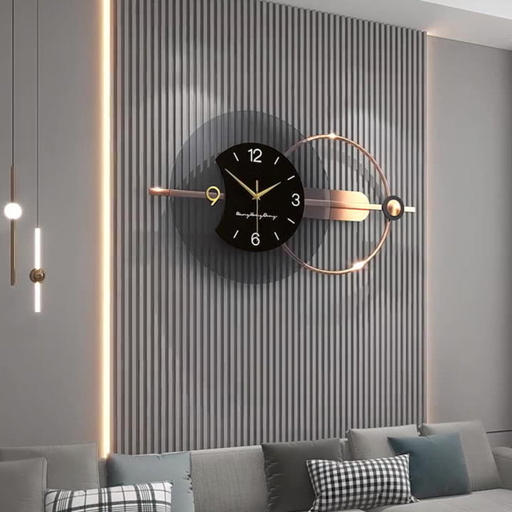 Reloj de pared Dublin Luxury Diseño Exclusivo 40 cm - Negro/Oro