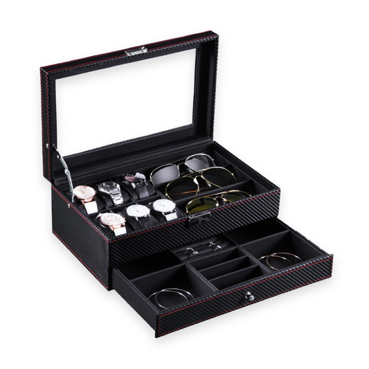 Jewelry and glasses storage box