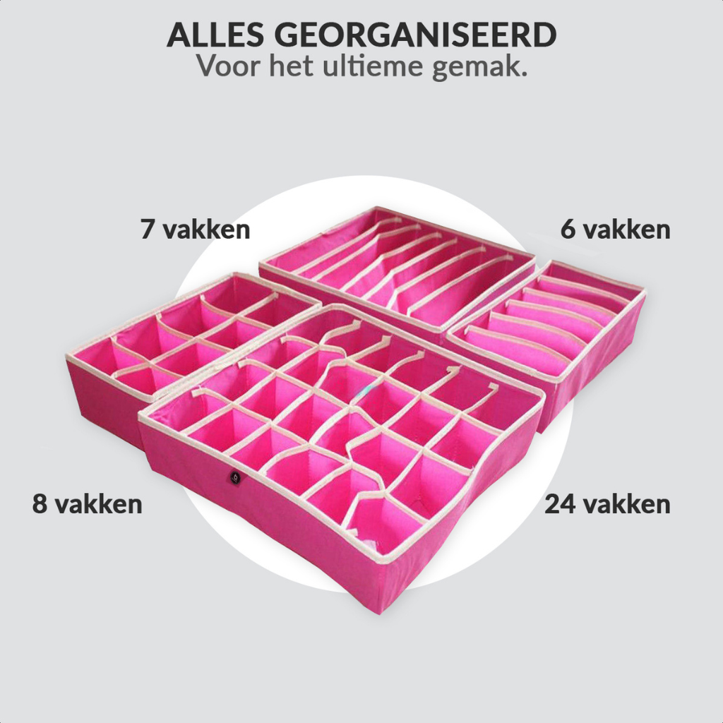 Foldable storage box set of 4