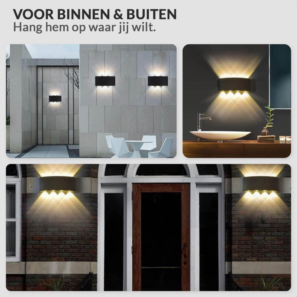 LED Wall Lamp for Indoors and Outdoors