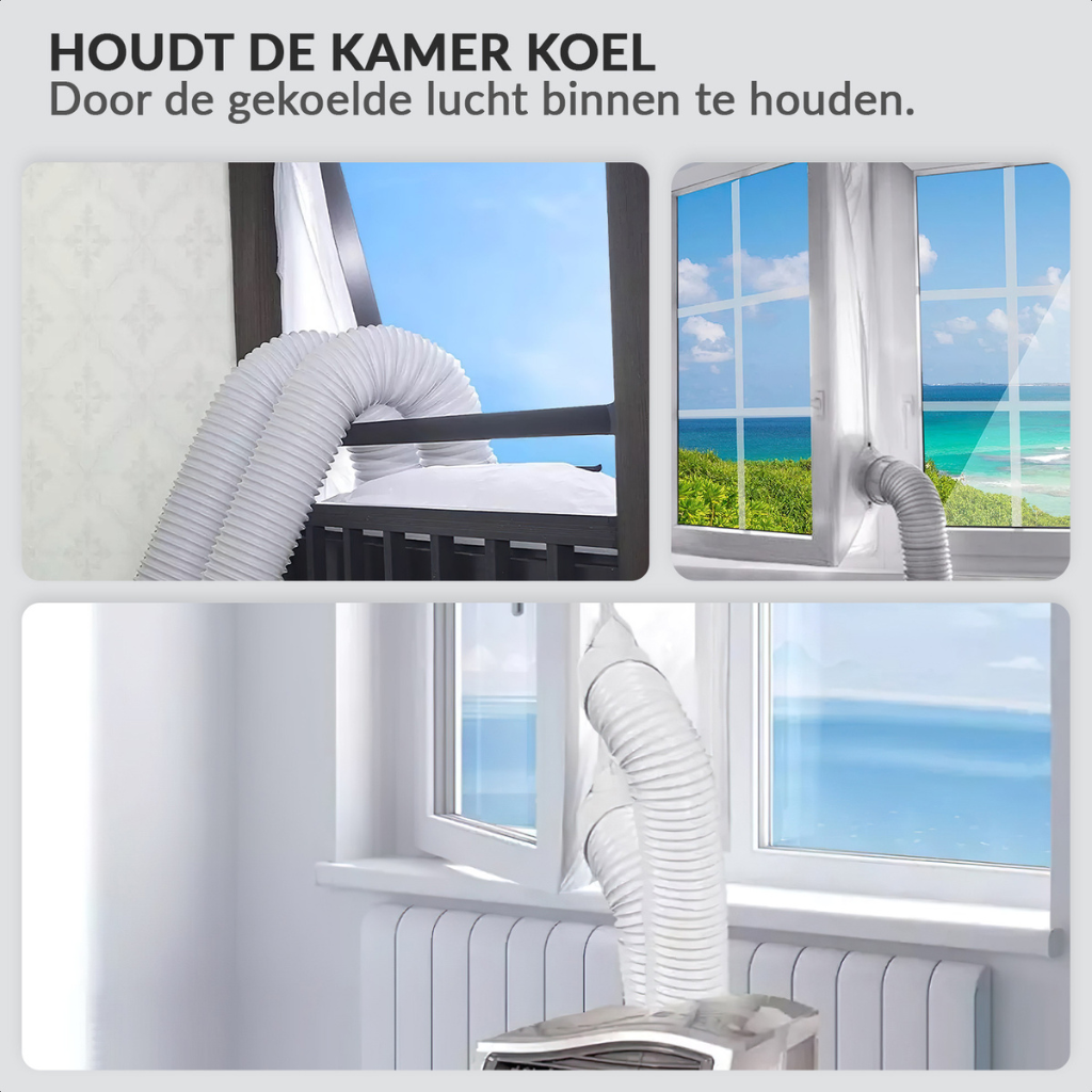 Klimaanlagen-Fensterdichtung für mobile Klimaanlagen – Weiß – 400 cm