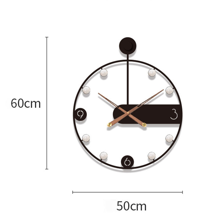 Reloj de Pared Manila Reloj Industrial de Metal de Lujo 60 cm - Negro