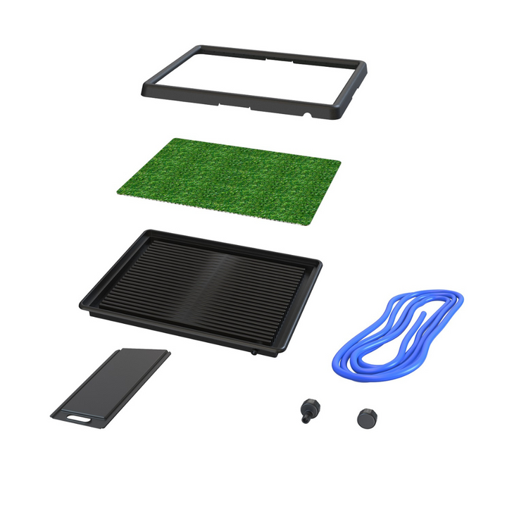 Artificial Grass Dog Toilet with Drain Pipe and Removable Tray 50x64 cm