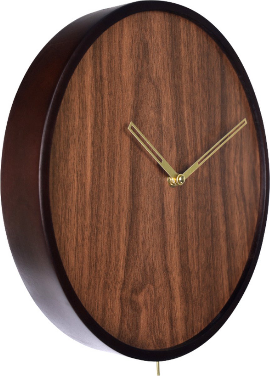 Wall clock Stockholm Japandi wooden look Ø 30 cm