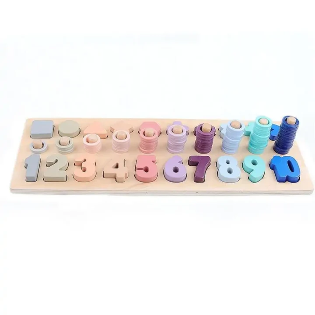 3-in-1 houten Montessori educatieve puzzel