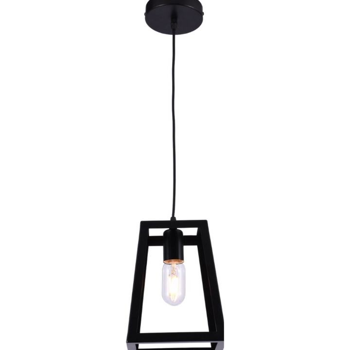 SensaHome MD50346G-1 hængende lampe - Industrielt design - Justerbar højde - 17x17x22cm - E27 fitting - Eksklusiv lyskilde