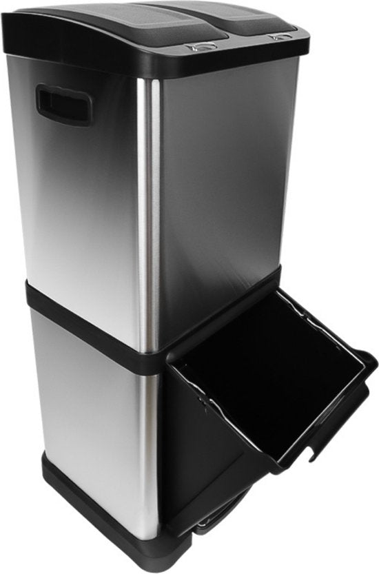 Trash Can 3 Compartments - 18L+8L+8L - Waste Separation - Pedal Bin/Waste Bin