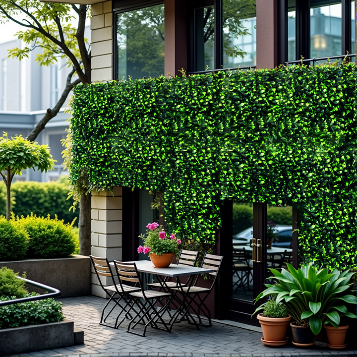 Artificial Hedge Set 4 Green Wall and Artificial Ivy Leafy