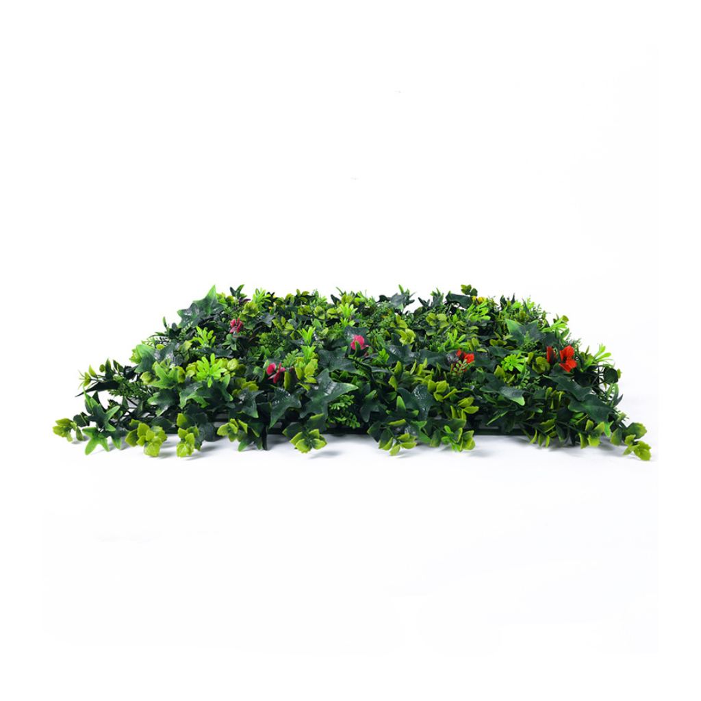 Artificial Hedge Set 4 Green Wall and Artificial Ivy Flower