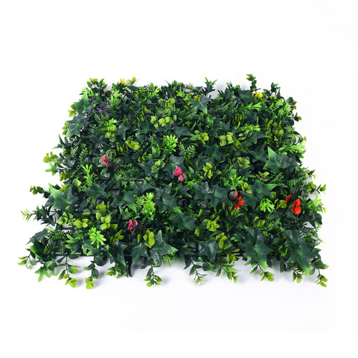 Artificial Hedge Set 4 Green Wall and Artificial Ivy Flower