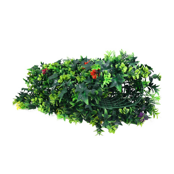 Artificial Hedge Set 4 Green Wall and Artificial Ivy Flower