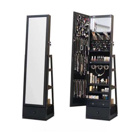 Jewelry cabinet Elysia with mirror and LED lighting