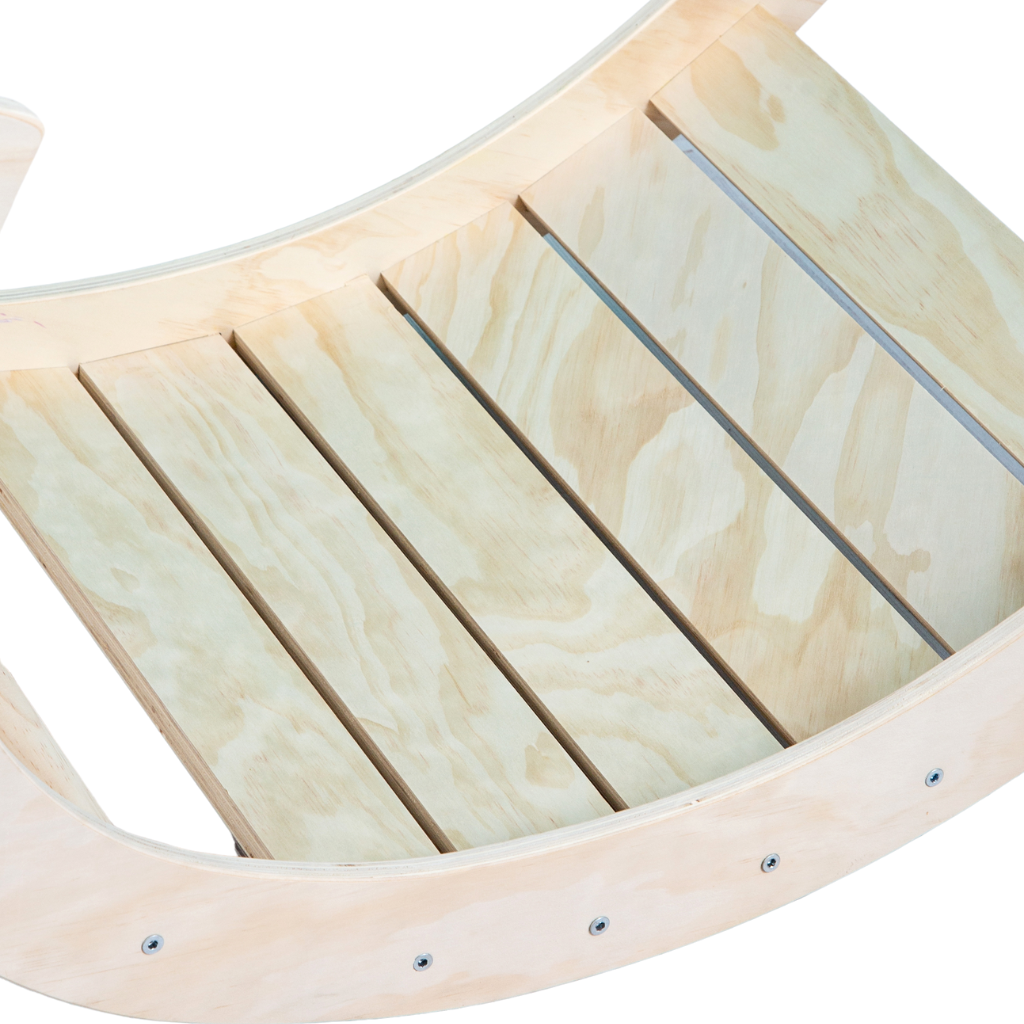 Arche d'escalade en bois avec coussin, avec cadre d'escalade Montessori, bois naturel blanc