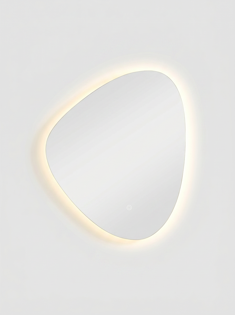 Asymmetrical LED bathroom mirror Noah