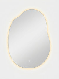 Asymmetrical LED bathroom mirror Lucas
