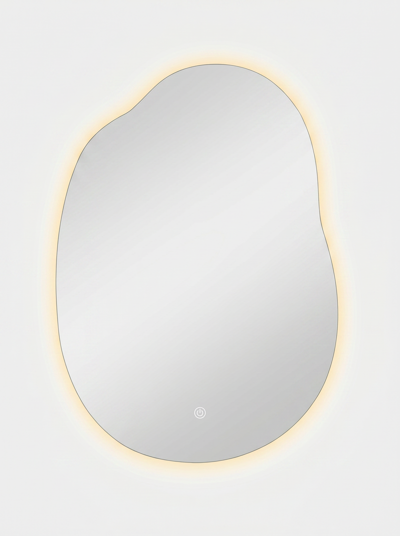 Asymmetrical LED bathroom mirror Lucas