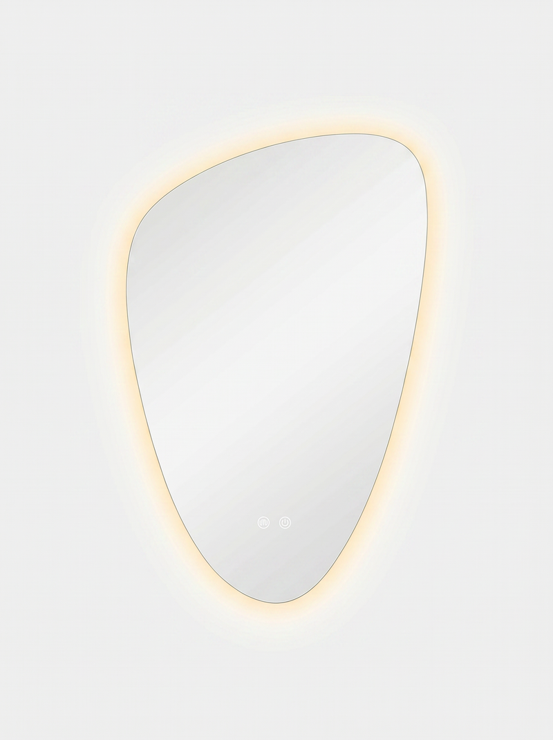 Asymmetrical LED bathroom mirror Adrian