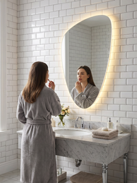 Asymmetrical LED bathroom mirror Adrian
