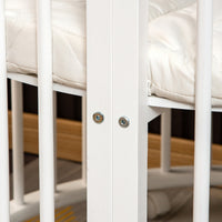Round baby playpen with wheels and mattress