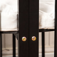 Round baby playpen with wheels and mattress