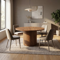Japandi round dining table