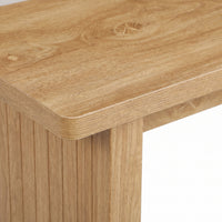 Japandi console table with ribbed legs