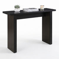 Japandi console table with ribbed legs