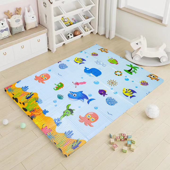 Double-sided foam play mat for children (Ocean)