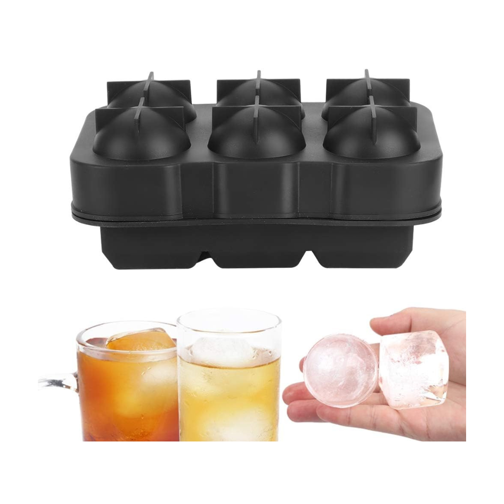 Set of 2 round & square 2x3 ice cube trays