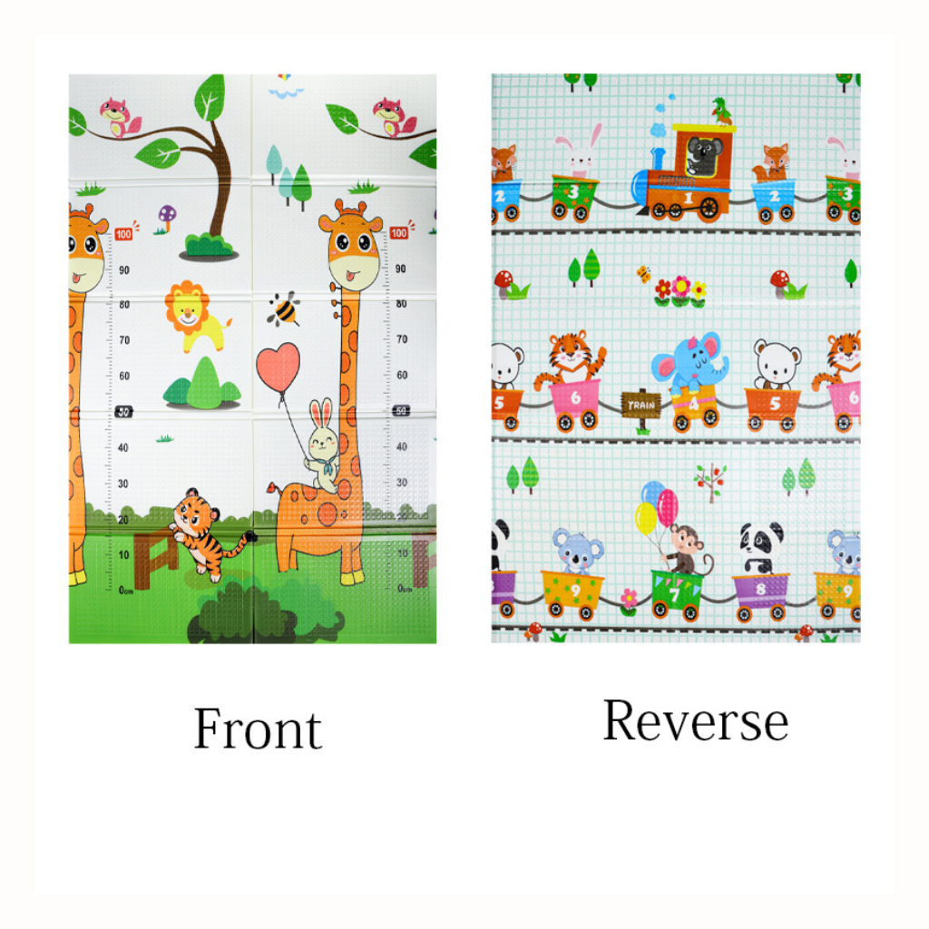 Double-sided foam play mat for kids (Giraffe)