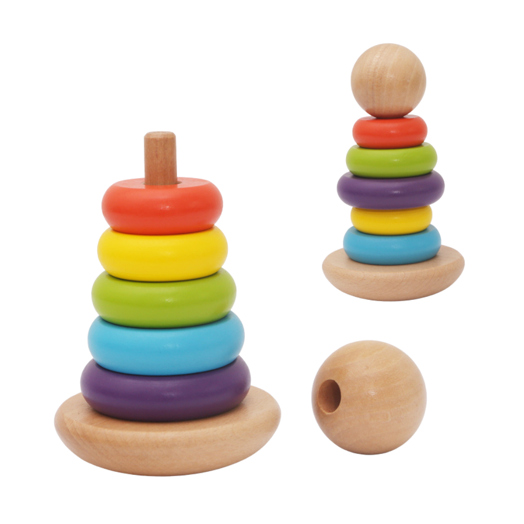 3-in-1 wooden Montessori toy set