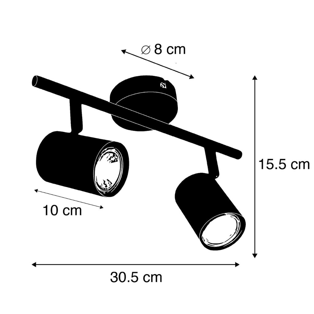 Lampa sufitowa Hazel z 2 punktami