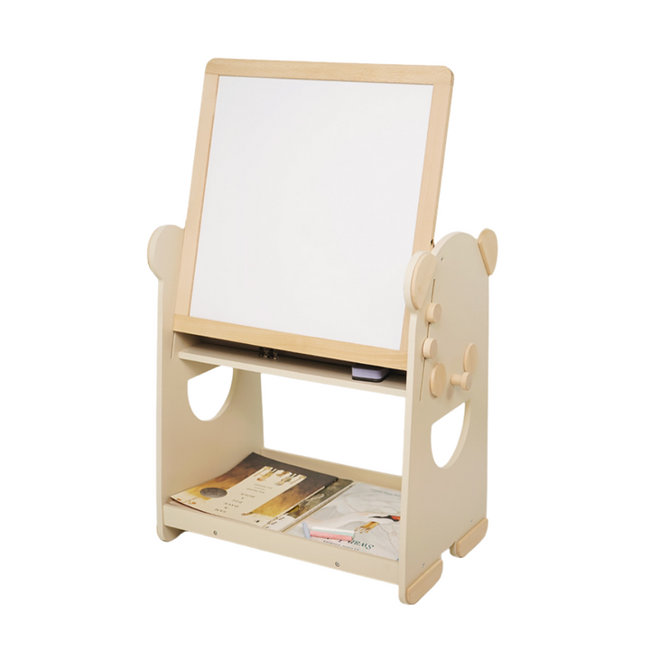 Libreria e tavolo da disegno Montessori 2 in 1