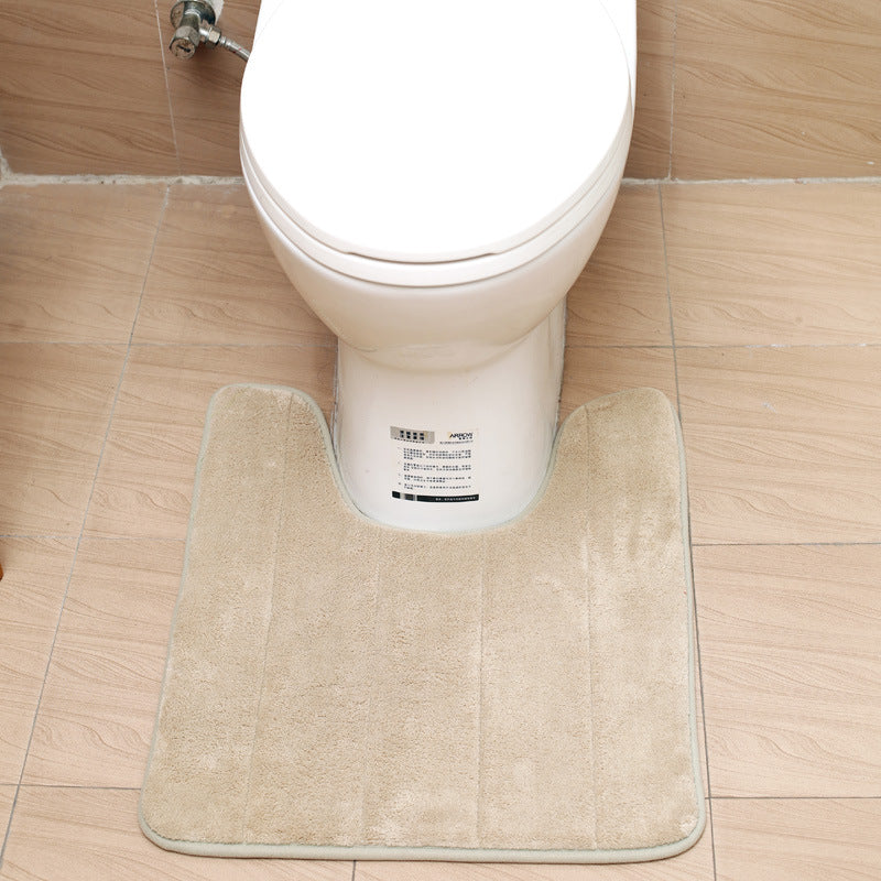 SensaHome - Tapis de toilette absorbant et antidérapant de luxe - Pour salle de bain et salle de bain Toilette - Antidérapant - Beige