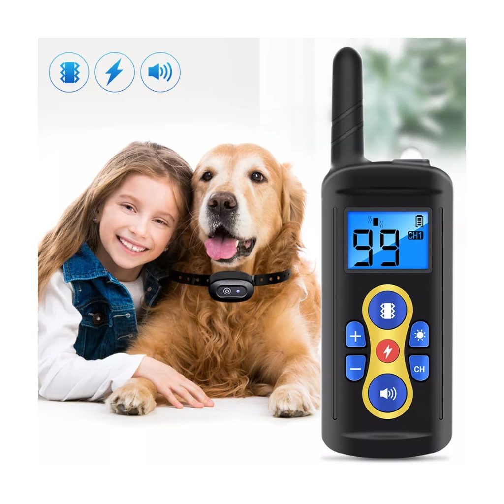 Oplaadbare Elektronische Halsband voor Honden - Waterproof, Anti-Blaf, met Afstandsbediening