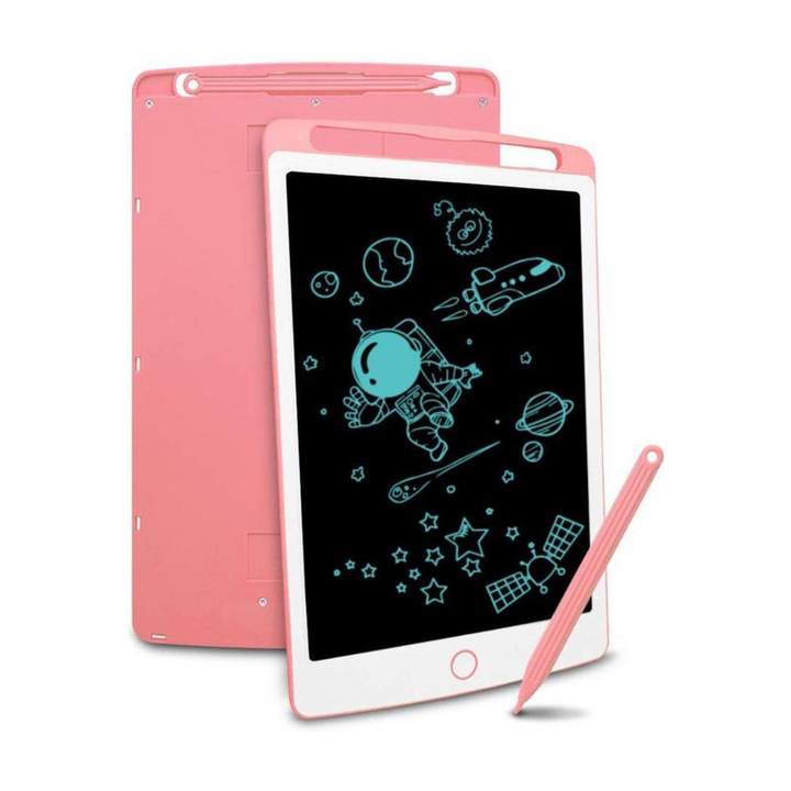 Elektronisches 12-Zoll-Schreib- und Zeichentablett für Kinder – löschbar – Lernspielzeug (Pink)