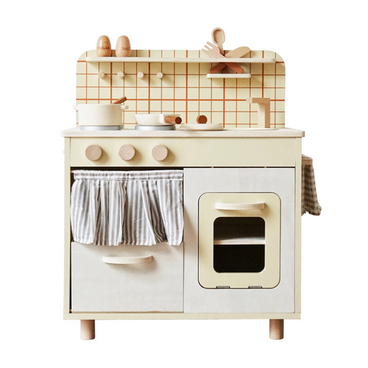 Wooden toy kitchen for children