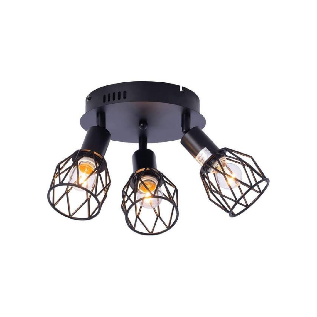 SensaHome MX85976-3 Plafondlamp - 3-Lichts Woonkamer Lamp - Metalen Lamp - 29x29cm - E27 Fitting - Exclusief Lichtbron
