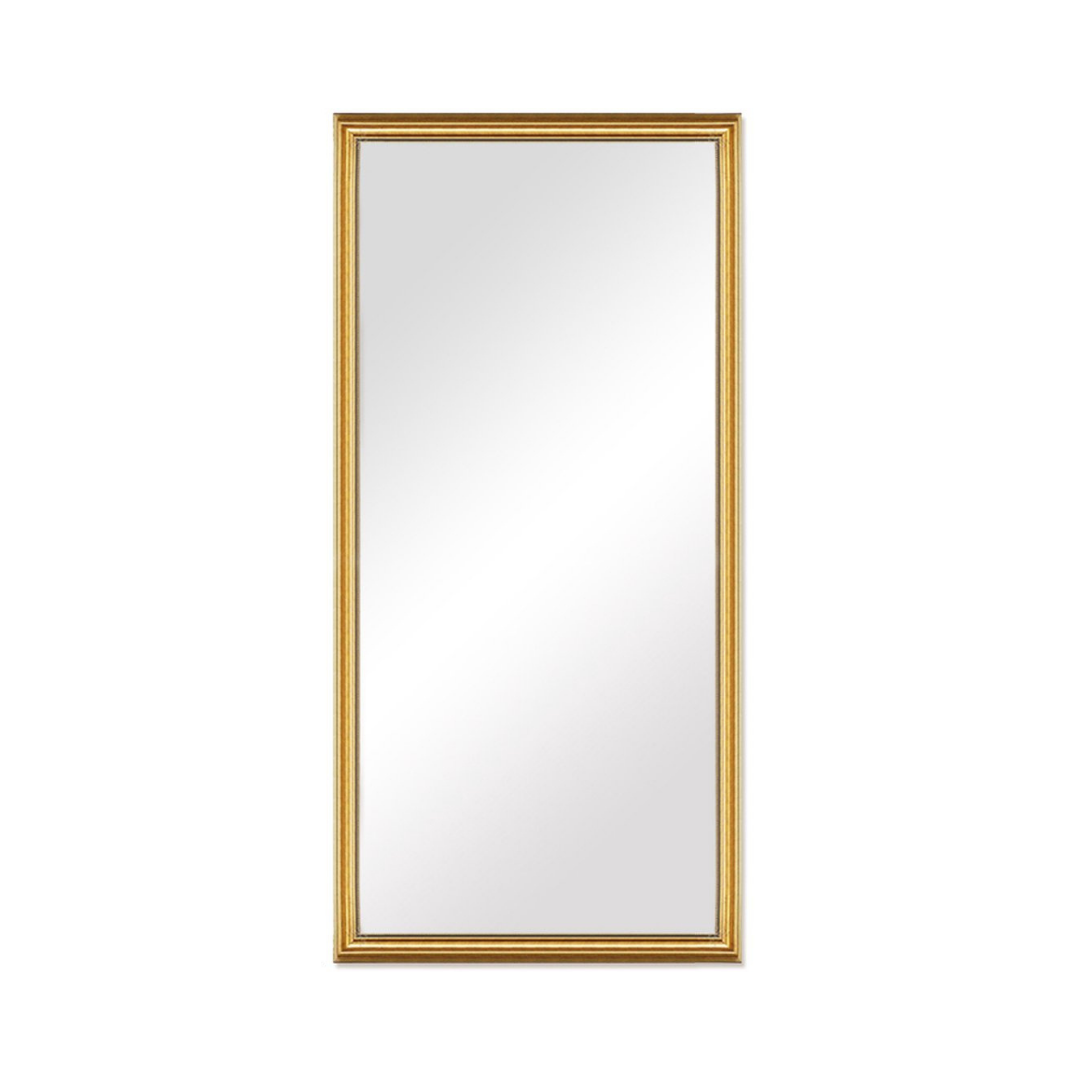 SensaHome - Classic Standing Design Wall Mirror - Standing Rectangular Mirror with Frame - Gold - Modern - Dressing Room Mirror / Bathroom Mirror - 60x160CM