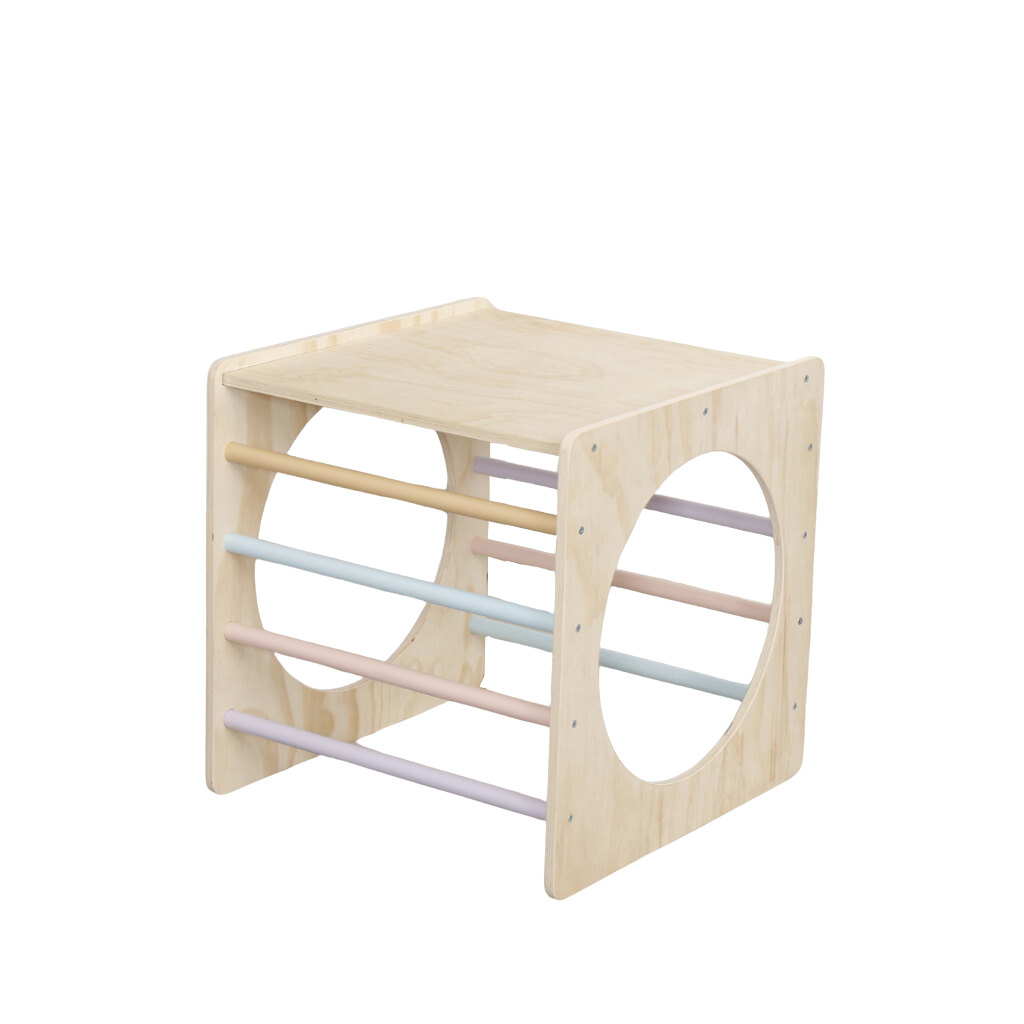 Wooden activity cube