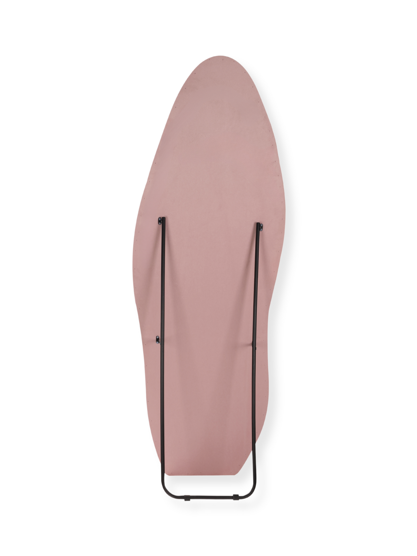 Miroir sur pied asymétrique tapissé en velours suédé Seraphina