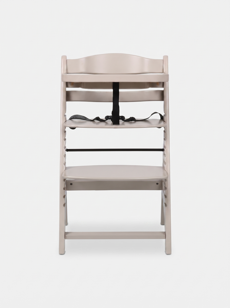 Chaise haute réglable avec plateau et coussin