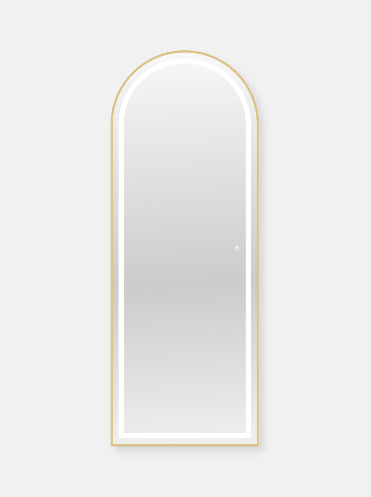 Oval standing mirror Cassian with LED lighting