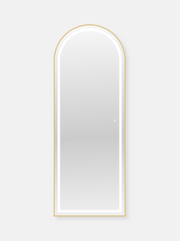 Oval standing mirror Cassian with LED lighting