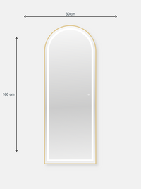 Oval standing mirror Cassian with LED lighting