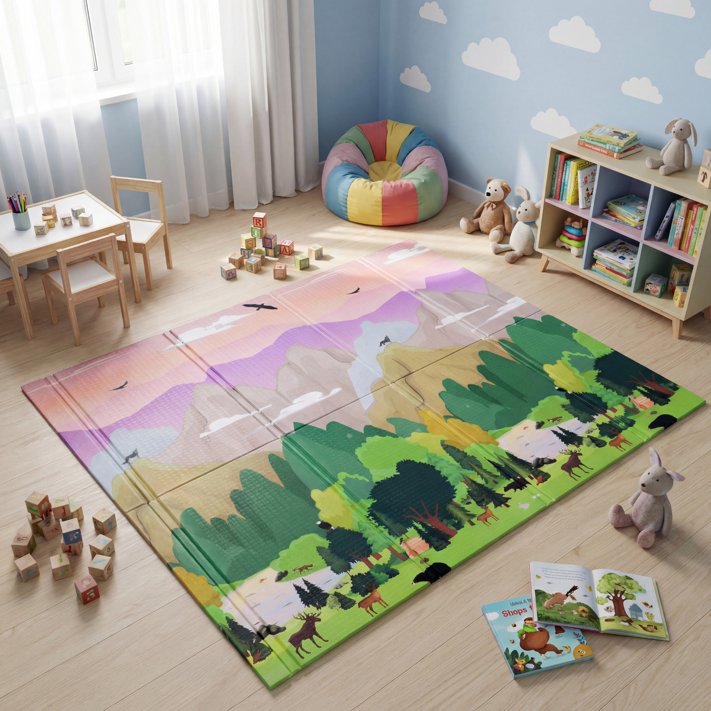 Double-sided XPE foam play mat XPE-009